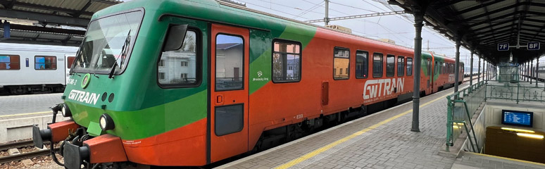 New GWTR train from Ceske Budejovice to Cesky Krumlov