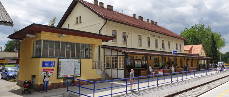 Arrival at Cesky Krumlov station