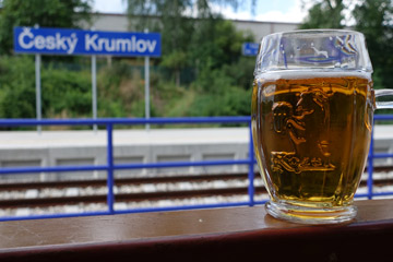 A beer at the station!