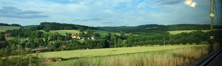 Scenery seen travelling from Prague to Salzburg by train