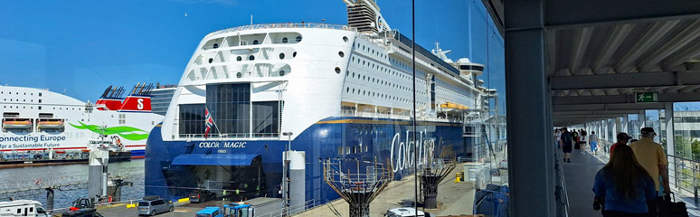 Boarding the ferry in Kiel