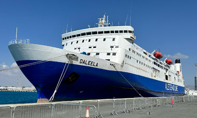 The ferry Daleela from Greece to Cyprus