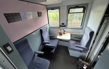 Sleeping-car set up for evening/morning use