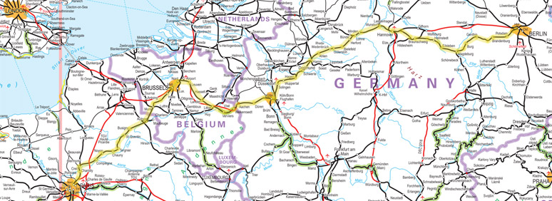 European Sleeper Paris-Berlin train route map