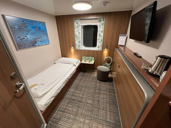 The ferry to Spain:  2-berth Club cabin on Brittany Ferries Santona