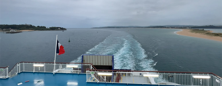 The ferry arrives in Santander