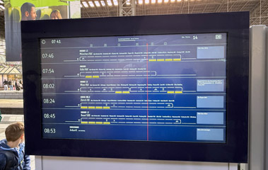 Train composition display, Hamburg Hbf