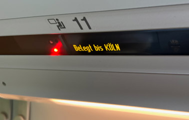 Seat reservation display on an ICE3neo