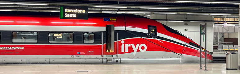 Iryo train at Barcelona