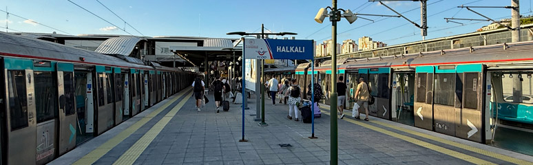 Halkali station Marmaray platforms