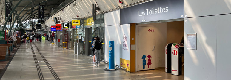 Lille Europe toilets & car hire