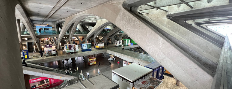 Inside Lisbon Oriente station