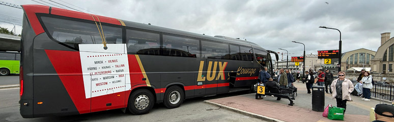 Lux Express bus at Riga bus station