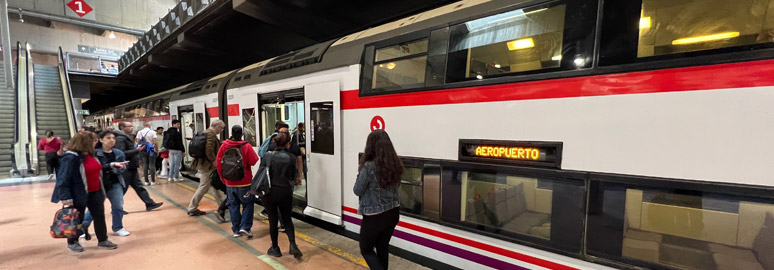 Suburban train at Madrid Atocha