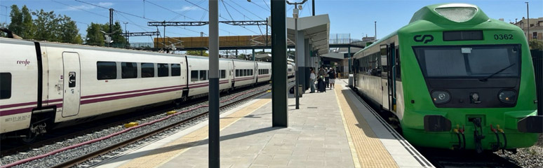 Changing trains at Badajoz, en route from Madrid to Lisbon