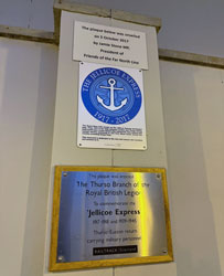 Jellicoe Express plaques at Thurso station