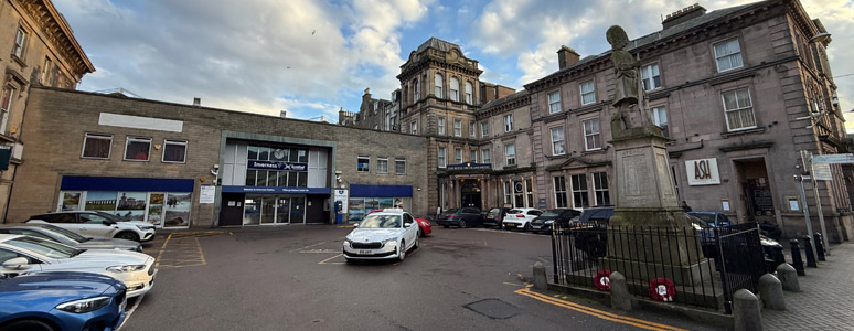Inverness station & Royal Highland Hotel
