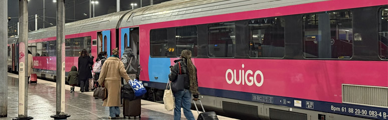 Ouigo classic train from Paris to Brussels