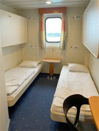 Cabin on the Nynashamn-Gdansk Polferries ferry