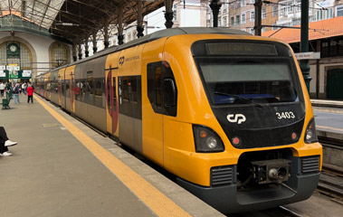 Porto suburban train at Porto Sao Bento
