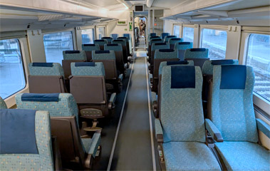 2nd class seats on the Sarajevo to Mostar train
