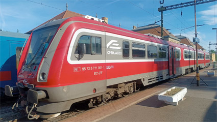 Serbian train from Szeged to Subotica