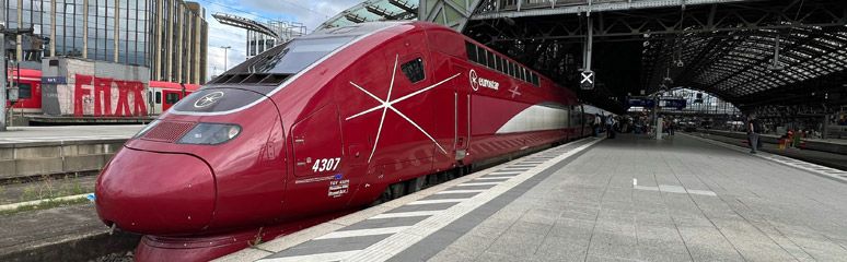 A Thalys train from Cologne to Paris