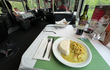 Swiss restaurant car meal