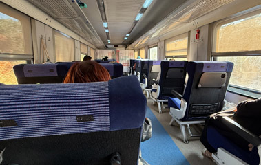 Pullman seats on the Bandirma to Izmir train