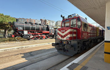 Train to Izmir entering Bandirma station