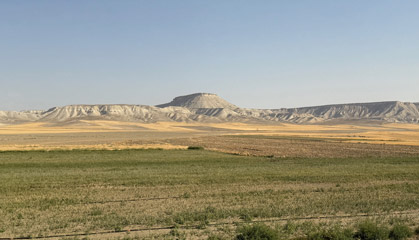 Scenery approaching Ankara on the sleeper from Izmir