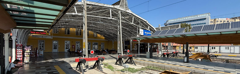 Inside Izmir Basmane station