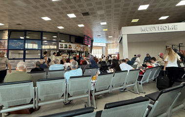 Inside the IDO ferry terminal at Istanbul Yenikapi