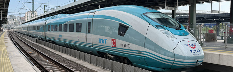 YHT train, Siemens Velaro type, at Istanbul Sogutlucesme