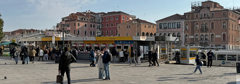 Vaporetto (water bus) stop at Santa Lucia