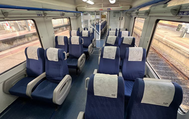 Seats on the Vigo to Porto train