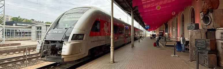 Vilnius to Riga traiin at Vilnius