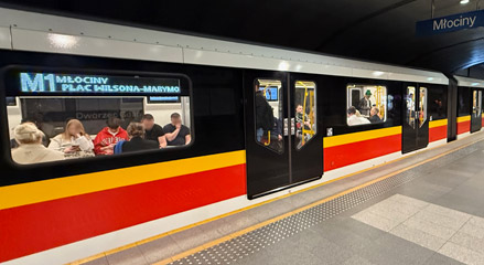 Warsaw metro train