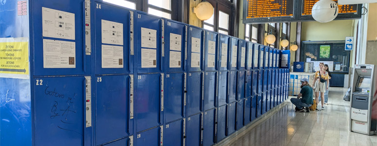 Zagreb station luggage lockers